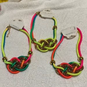 Rainbow tie knot Necklace
